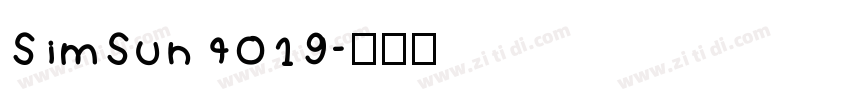 SimSun 4019字体转换